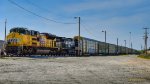 UP 8675 & NS 9938 with a loaded BMW Train at the Hayne Yard